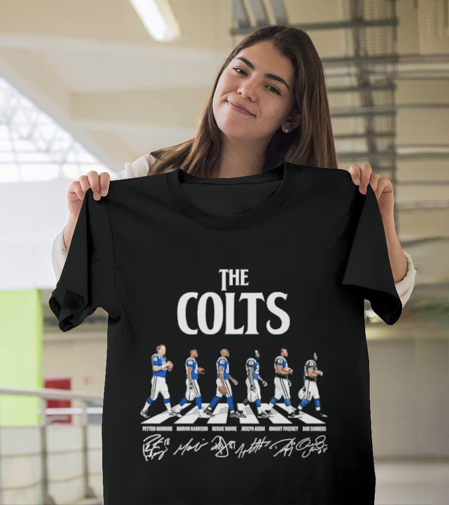 Indianapolis Colts Roster Players Crosswalk Signatures The Colts T-Shirt