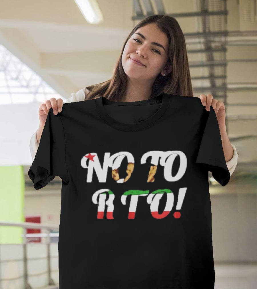 No To RTO Bold Lettering With Stars And Stripes T-Shirt