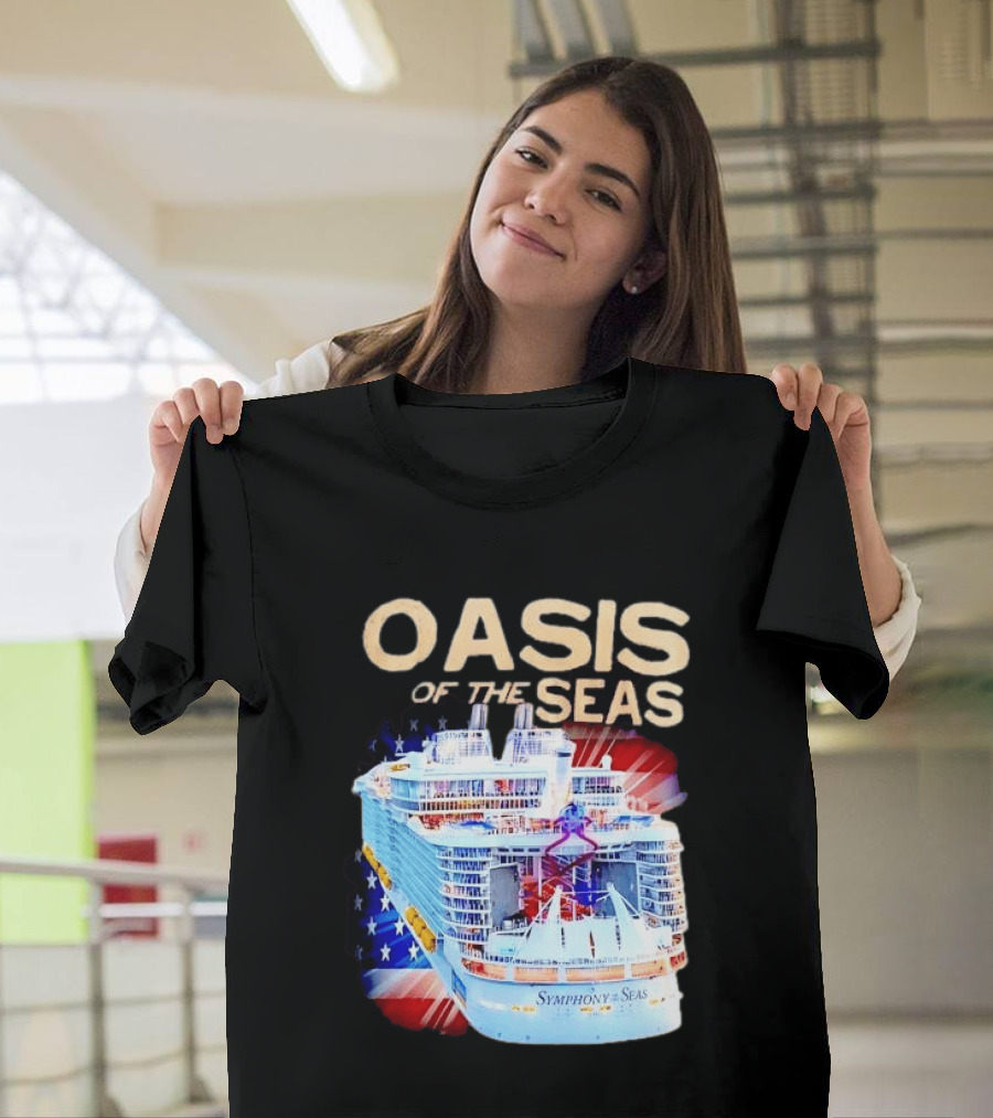 Oasis Of The Seas Symphony Cruise Ship American Flag T-Shirt