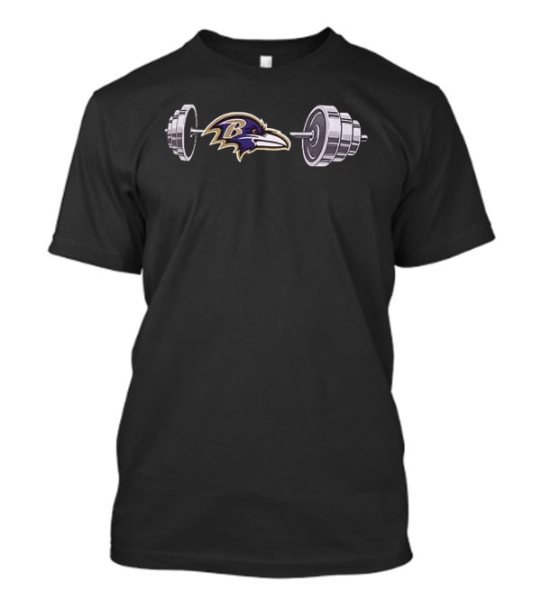 Baltimore Ravens Barbell 2026 NFL Fan Workout Gear T-Shirt