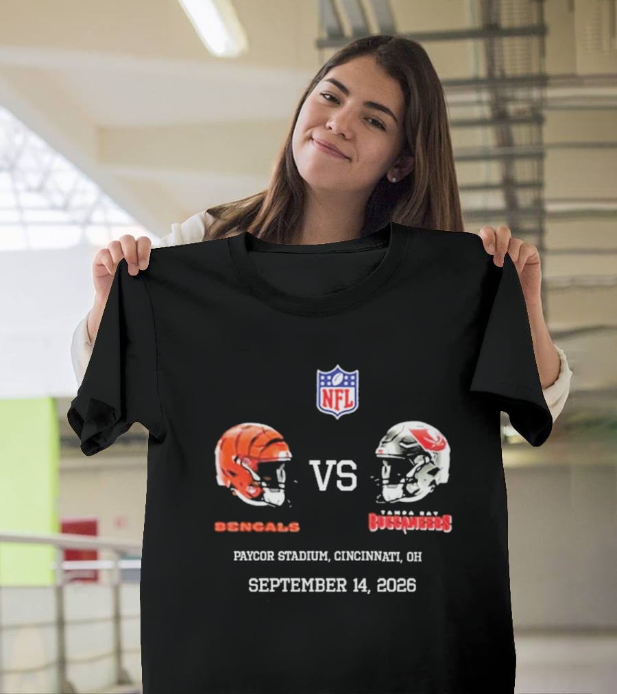 Cincinnati Bengals Vs Tampa Bay Buccaneers NFL Paycor Stadium September 14 2026 T-Shirt