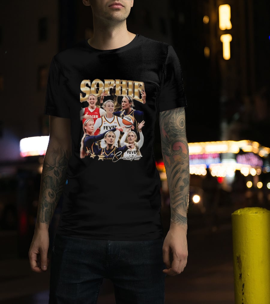 Sophie Cunningham Indiana Fever Basketball Star Collage T-Shirt