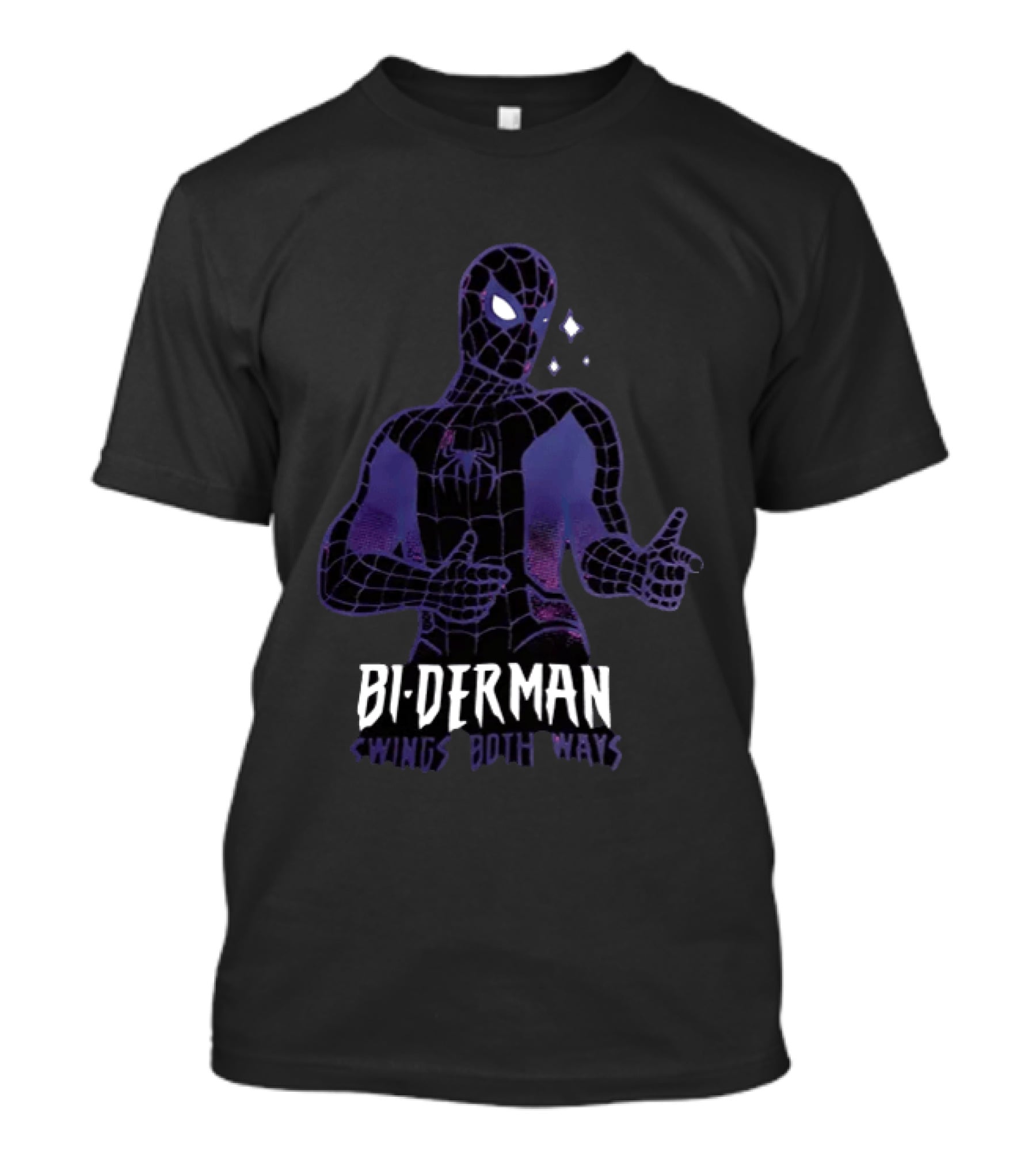 Bi Derman Swings Both Ways Spider Man T-Shirt