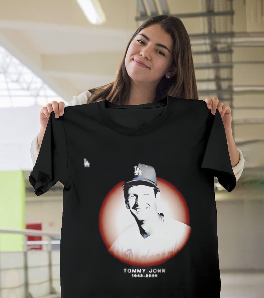 Tommy John 1943 2026 Memorial Baseball LA Dodgers T-Shirt