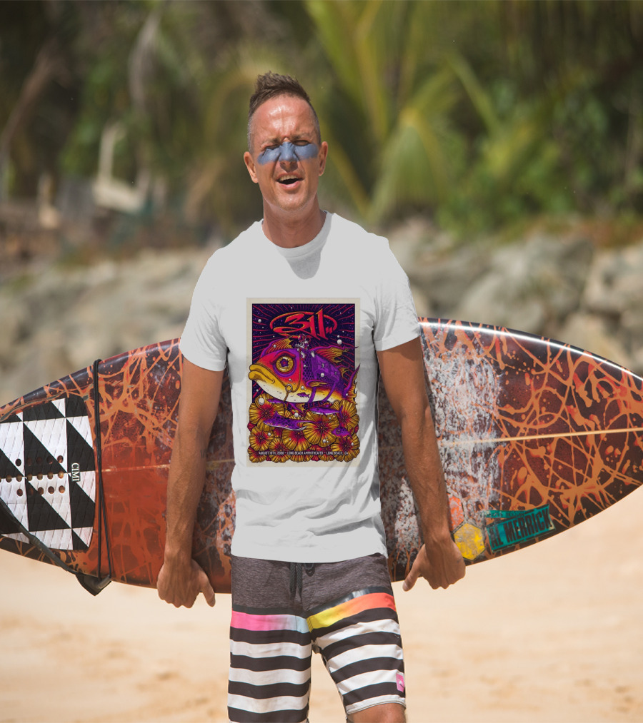 311 August 18 2026 Long Beach Amphitheater CA Psychedelic Fish And Astronaut T-Shirt