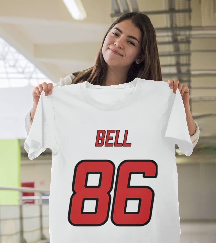 Bell 86 Red Jersey Number Sports T-Shirt