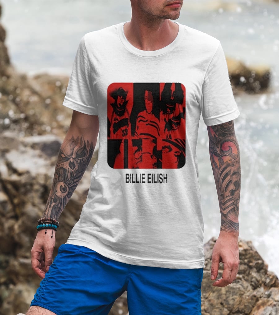Billie Eilish Thermal Be Collage Photo T-Shirt