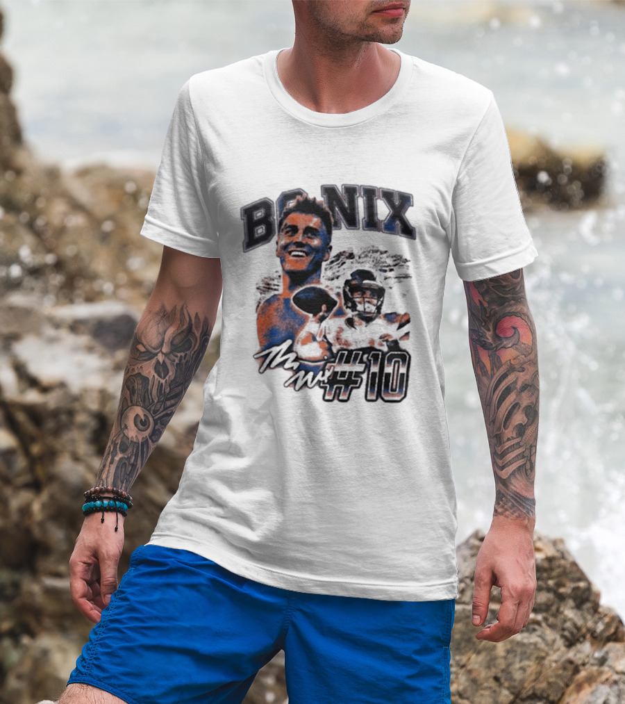 Bo Nix Number 10 Football Player T-Shirt