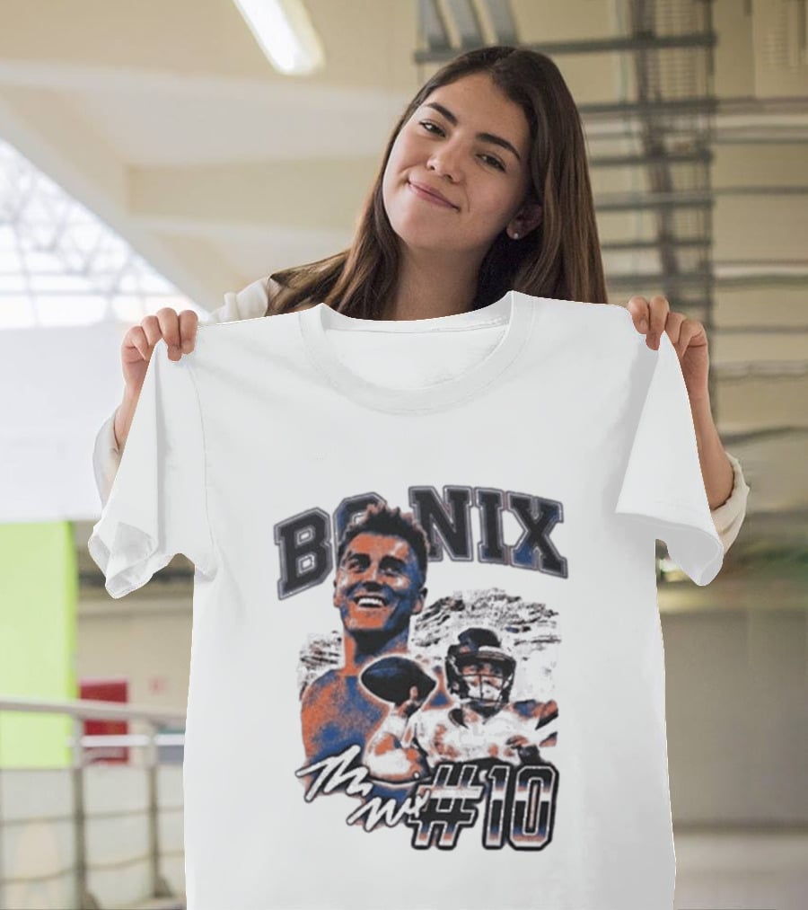 Bo Nix Number 10 Football Player T-Shirt