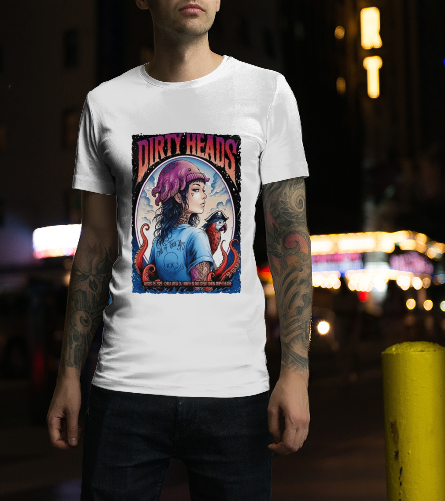 Dirty Heads One Of Those Days Pirate Octopus North Island Credit Union Amphitheatre Chula Vista CA Aug 19 2026 T-Shirt