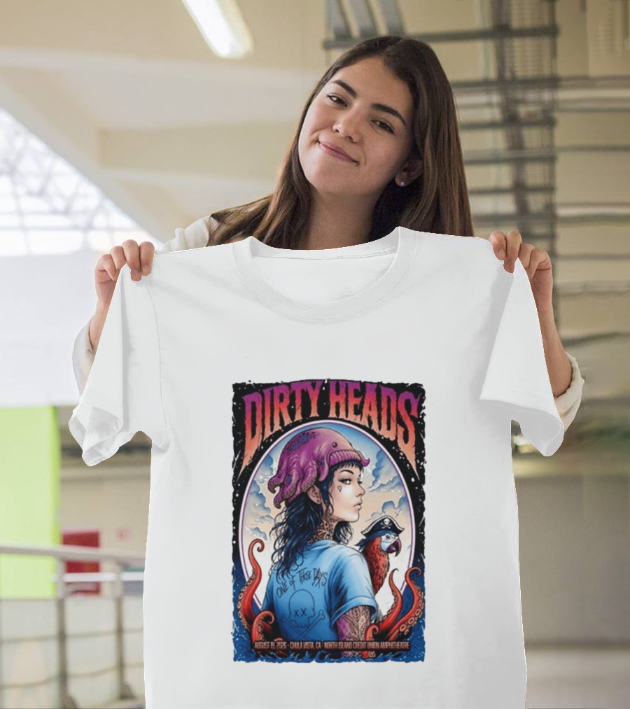 Dirty Heads One Of Those Days Pirate Octopus North Island Credit Union Amphitheatre Chula Vista CA Aug 19 2026 T-Shirt