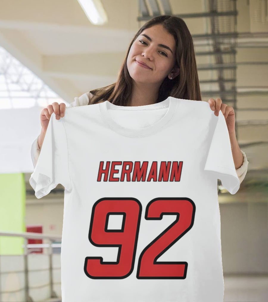 Hermann 92 Red Lettering Athletic Jersey T-Shirt