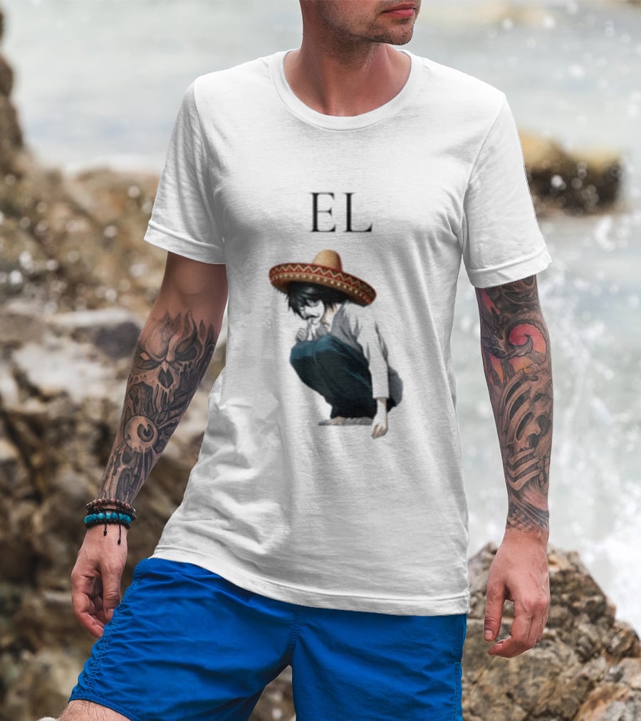 El L Death Note Mariachi Sombrero T-Shirt