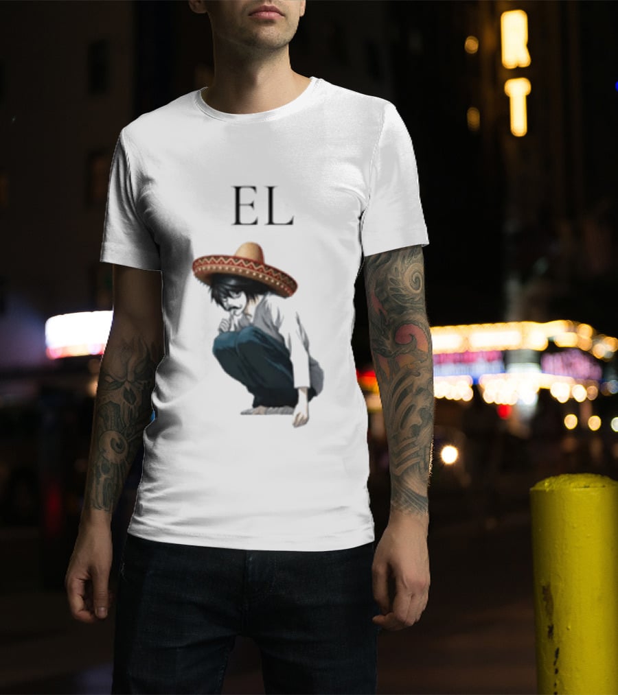 El L Death Note Mariachi Sombrero T-Shirt