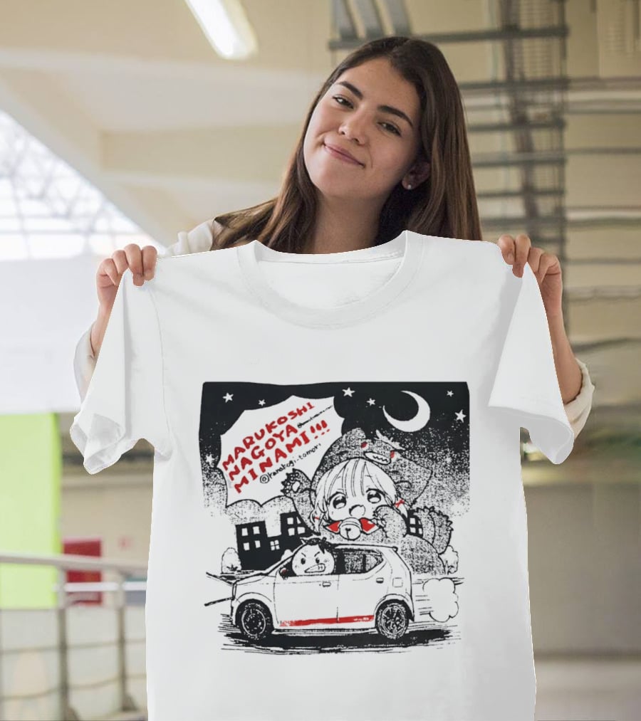 Marukoshi Nagoya Minami Kanakoji Tomori Angry Driver Hatchback Car Manga Style Night Scene T-Shirt