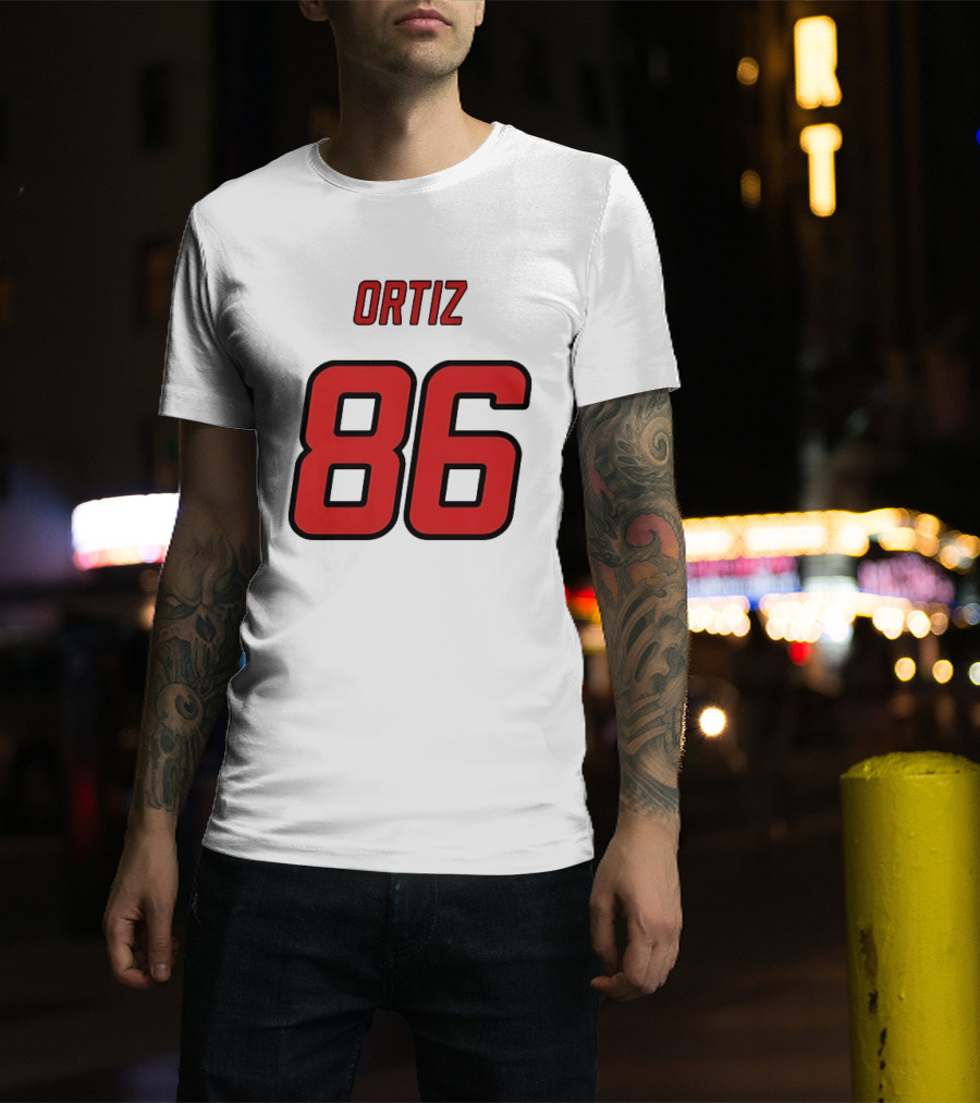 Ortiz Red 86 Jersey Number T-Shirt