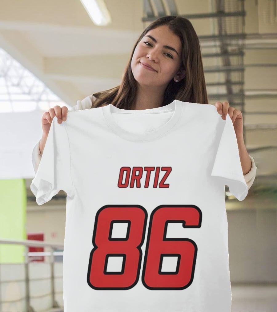 Ortiz Red 86 Jersey Number T-Shirt