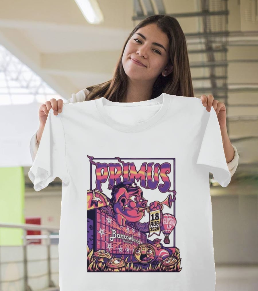 Barrowland Ballroom Primus Concert August 18 2026 Glasgow UK Animated Music Event T-Shirt