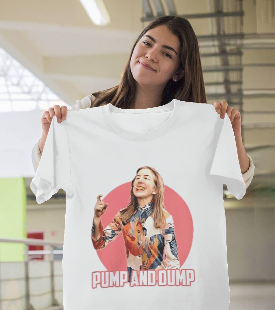 Pump And Dump Woman With Cigarette Retro Style Collage T-Shirt