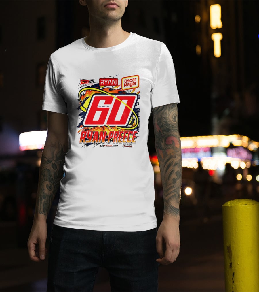 Ryan Preece NASCAR 60 Oscar Mayer Racing Sport McWills T-Shirt