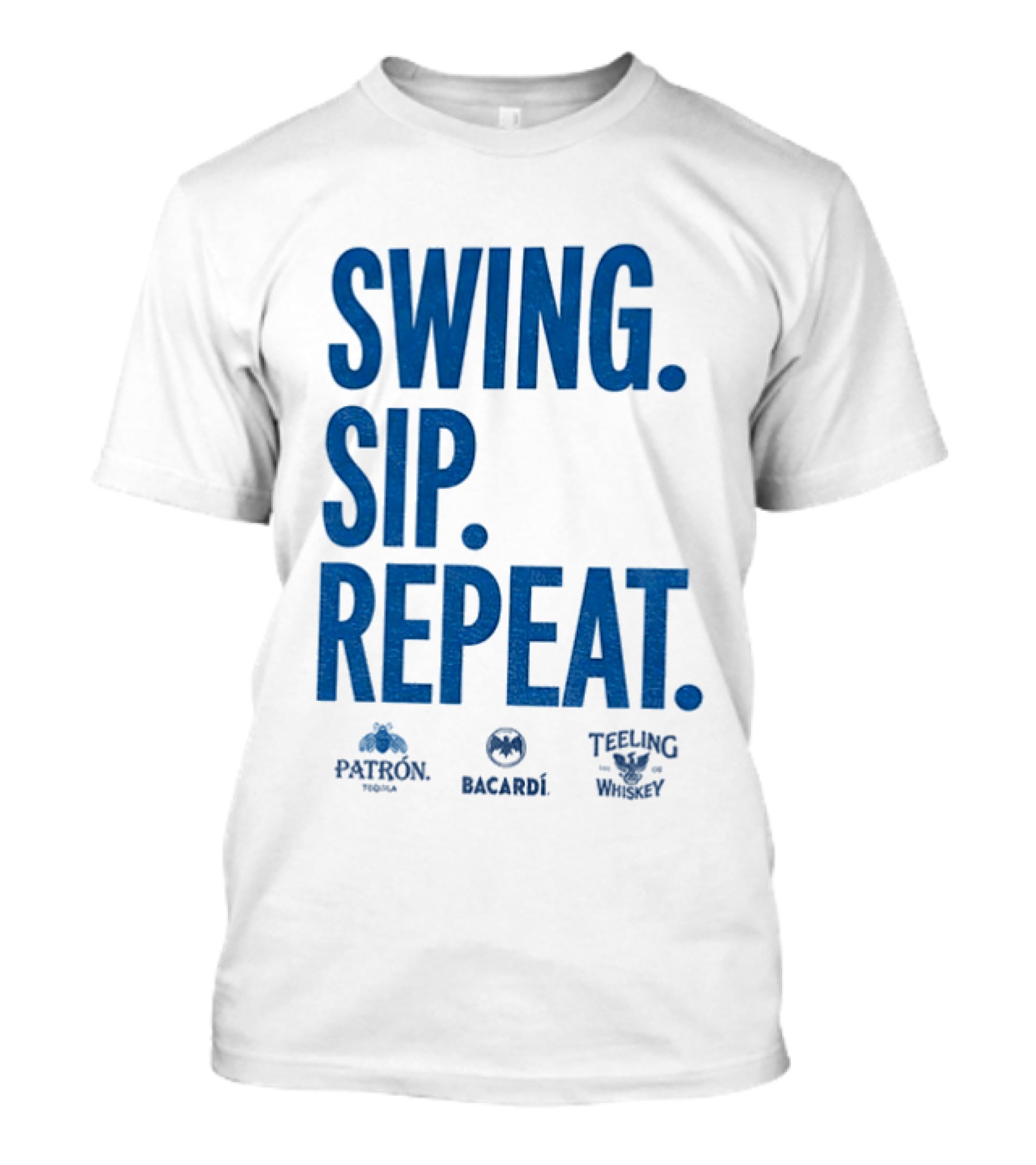Swing Sip Repeat Patron Bacardi Teeling Whiskey T-Shirt