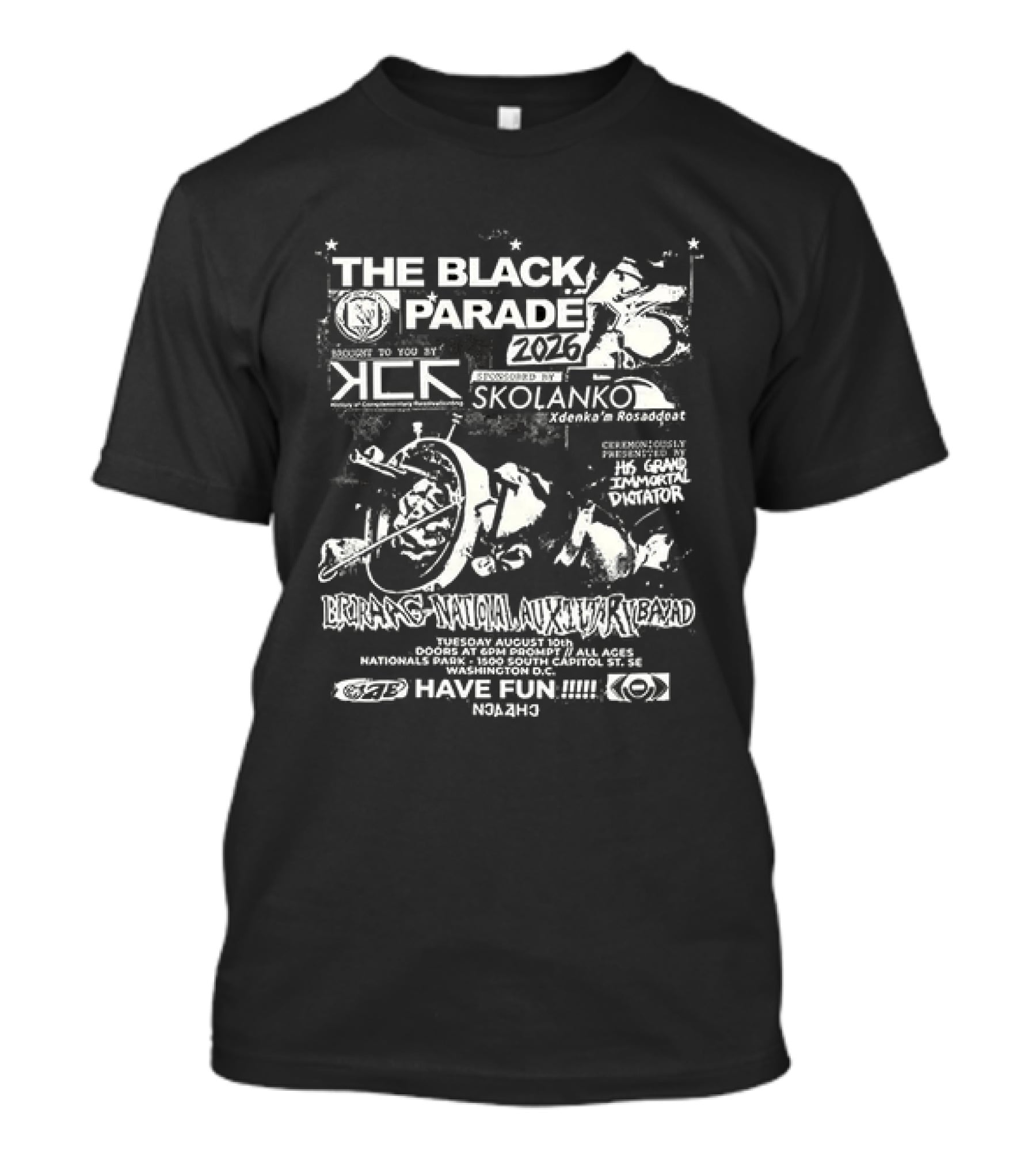 The Black Parade 2026 My Chemical Romance Event Concert Skolanko 34th Annual Music Festival Have Fun T-Shirt