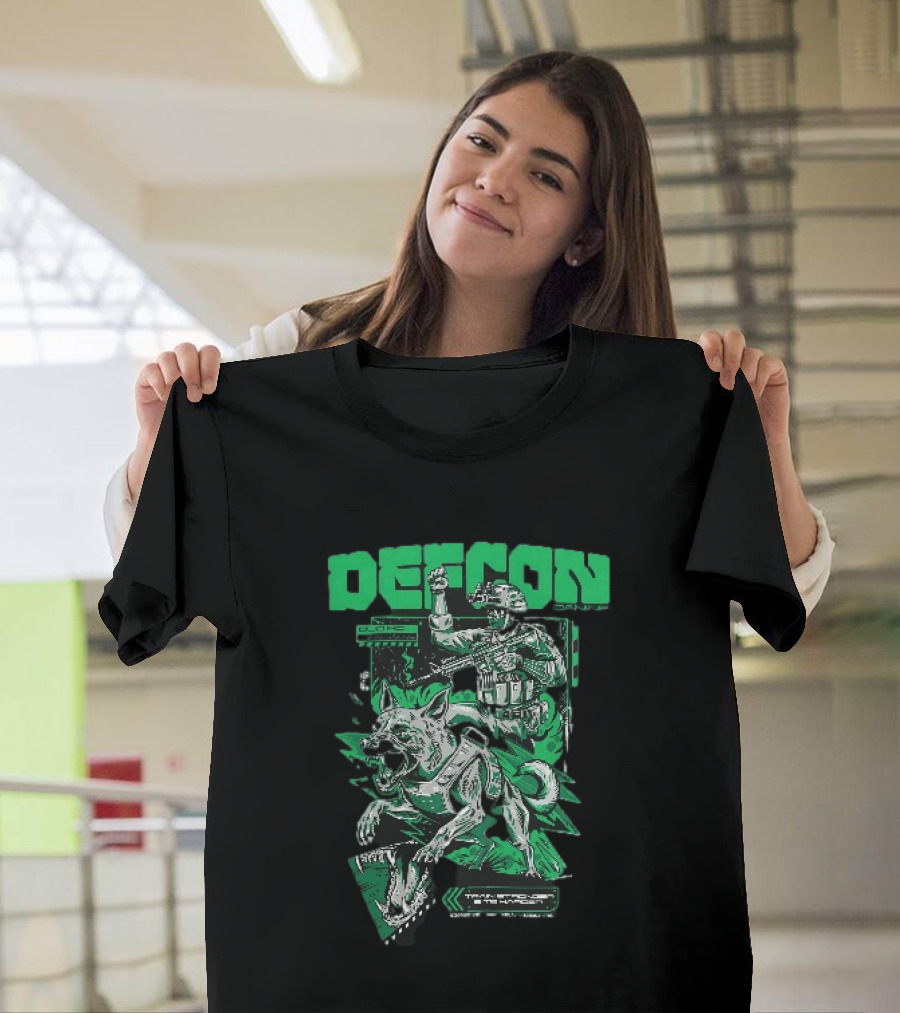 Defcon Tactical K9 Train Stronger Bite Harder Dog Soldier Night Vision T-Shirt