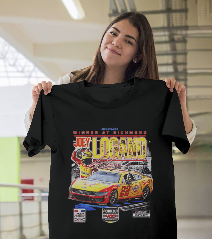 Joey Logano Winner At Richmond 2026 Team Penske Cookout 400 NASCAR Cup Series T-Shirt