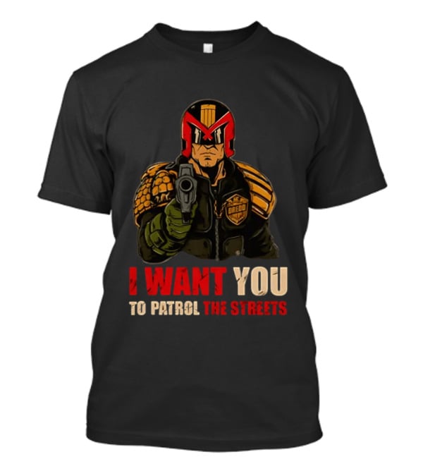 Judge Dredd I Want You To Patrol The Streets Vintage Comic T-Shirt