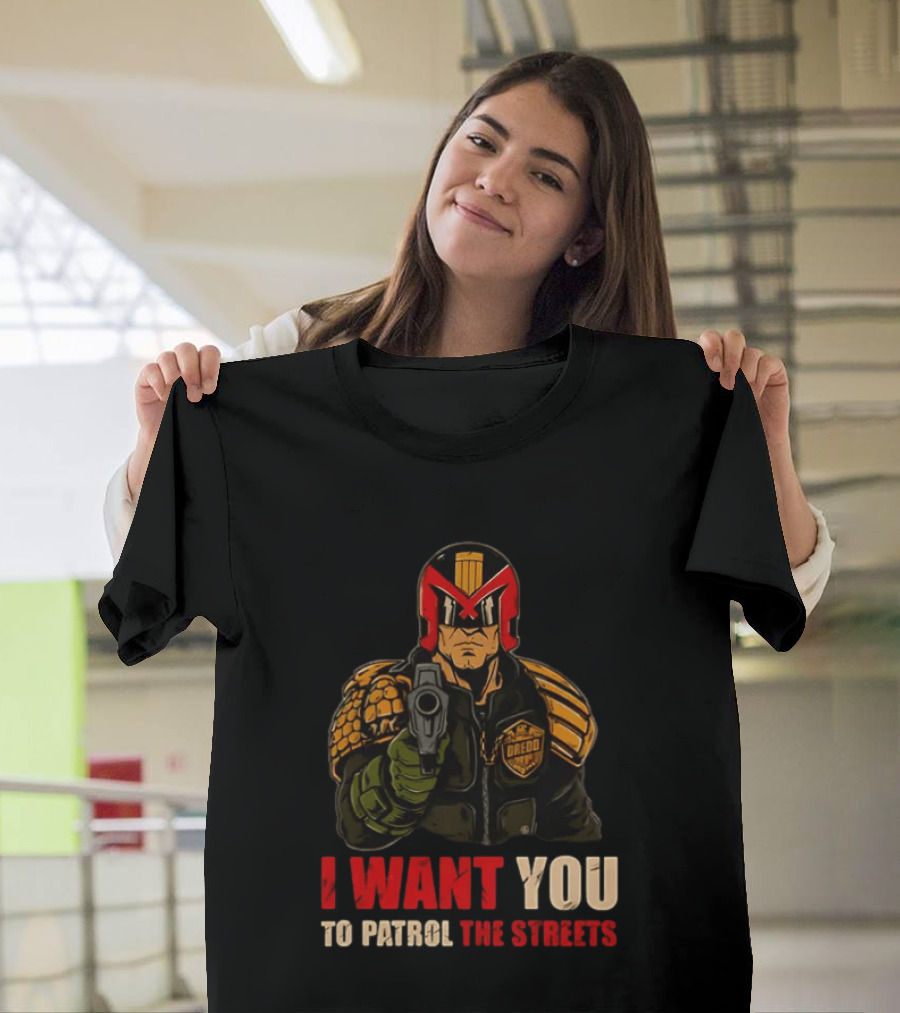 Judge Dredd I Want You To Patrol The Streets Vintage Comic T-Shirt