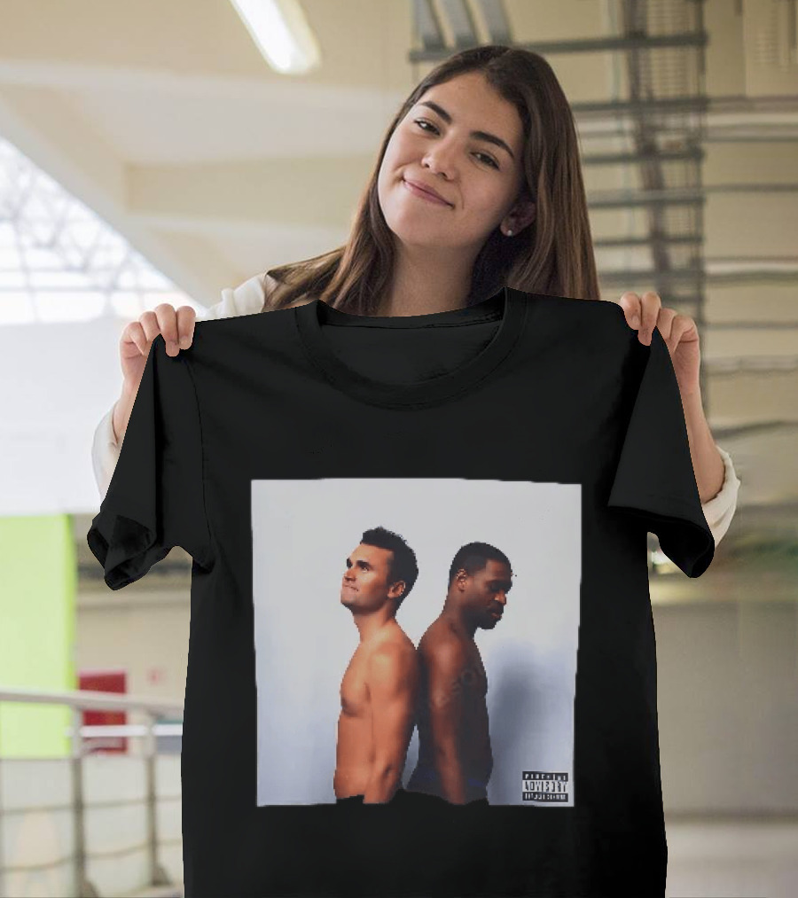 Kirk X Floyd Parental Advisory Album Cover Featuring Two Men Back To Back T-Shirt