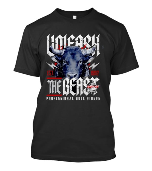 Unleash The Beast PBR Professional Bull Riders Extreme Sports T-Shirt
