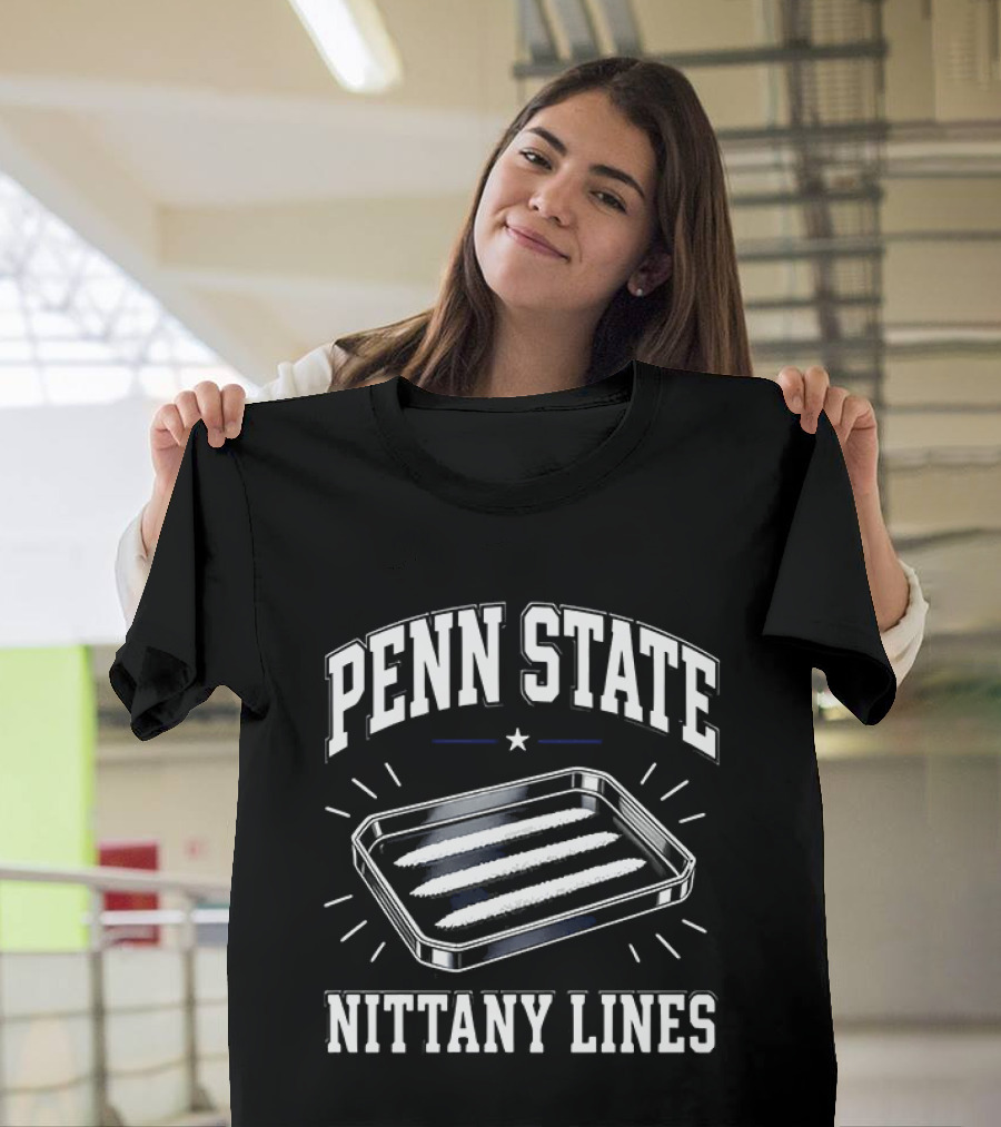 Penn State Nittany Lines Humor Cocaine Tray Jokes T-Shirt