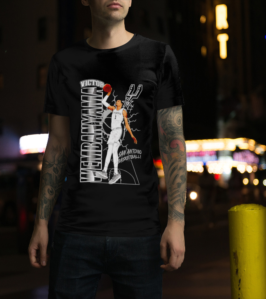 San Antonio Spurs Victor Wembanyama Basketball T-Shirt