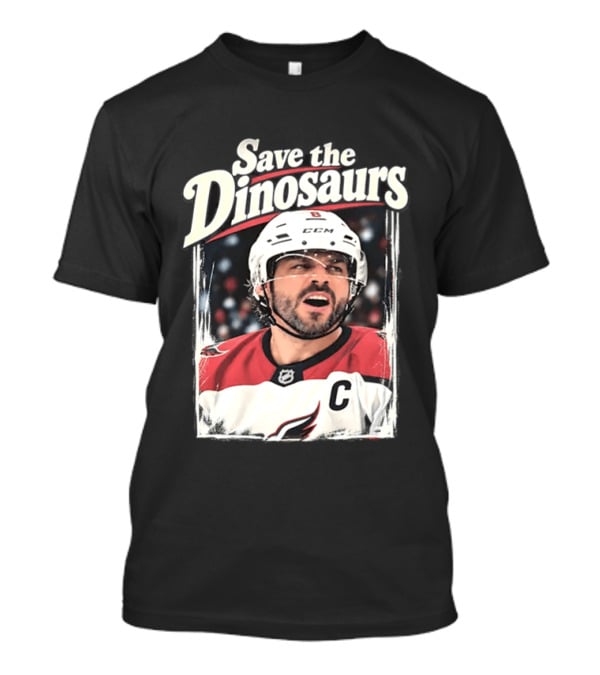 Save The Dinosaurs Hockey Captain With C Jersey T-Shirt