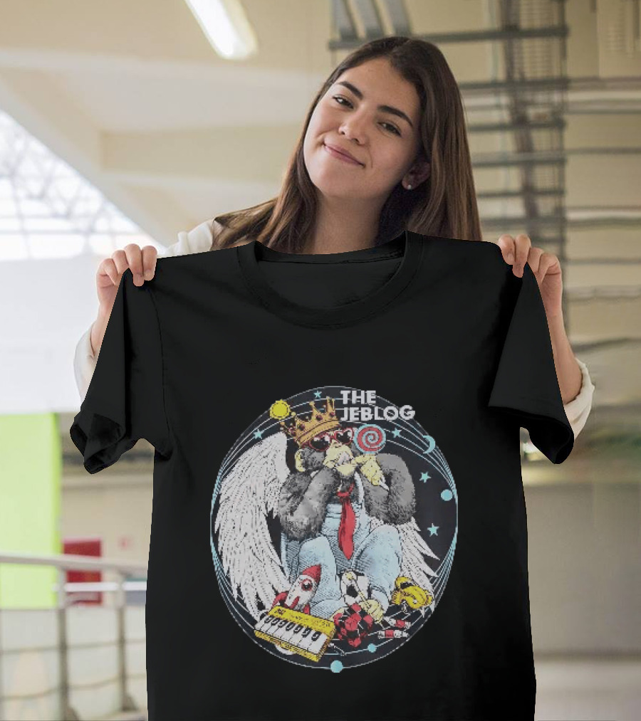 The Jeblogs Monkey Wings Crown Lollipop And Countdown Rocket T-Shirt