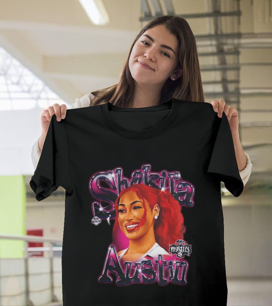 Shakira Austin Washington Mystics WNBA Red Hair T-Shirt