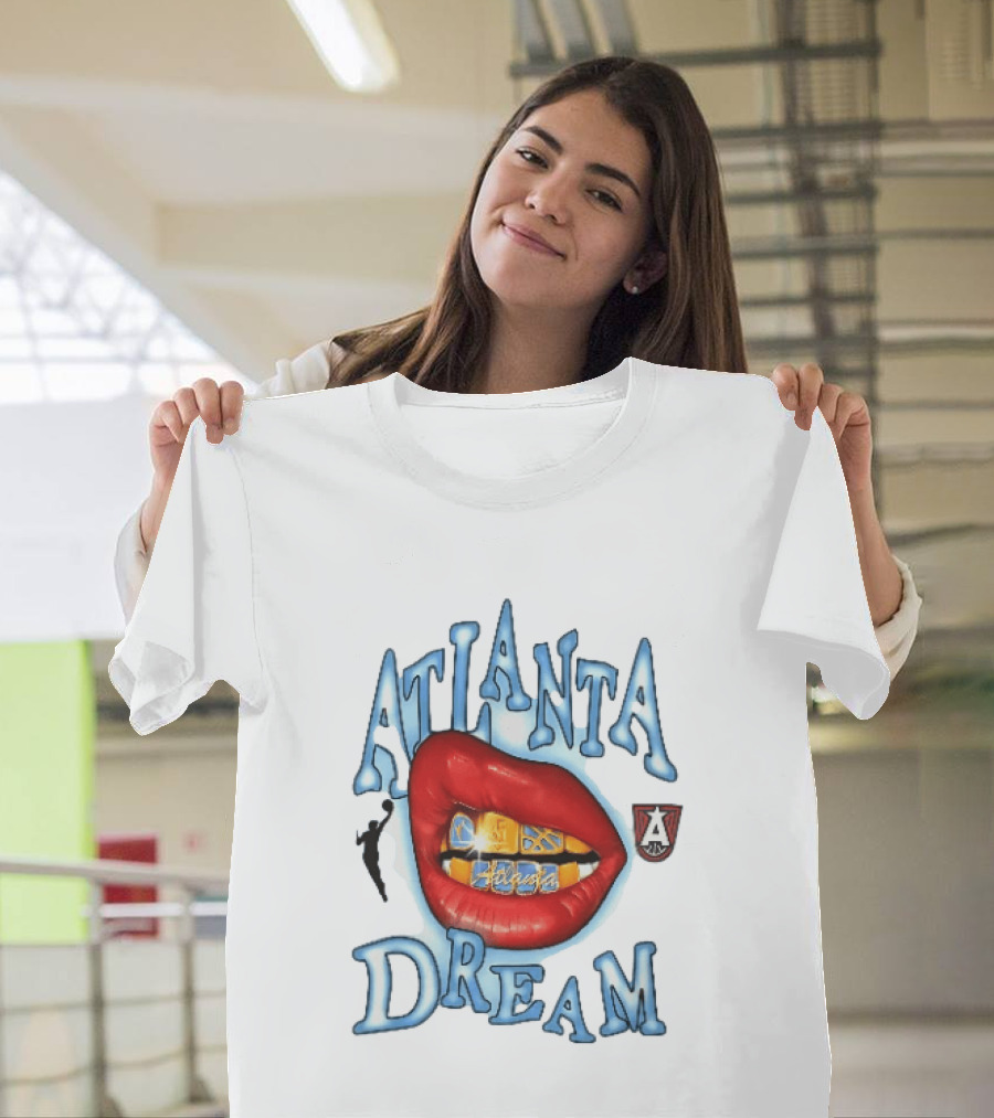 Atlanta Dream Red Lips Gold Grillz WNBA Player T-Shirt