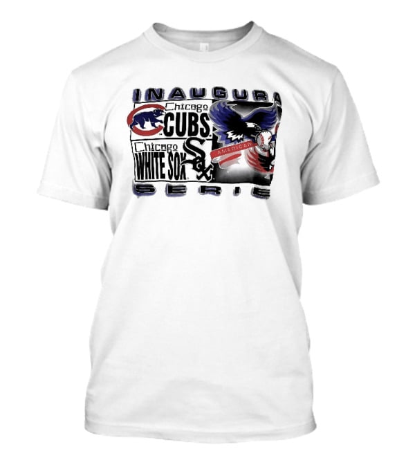 Inaugural American Series Chicago Cubs White Sox Eagle Baseball T-Shirt