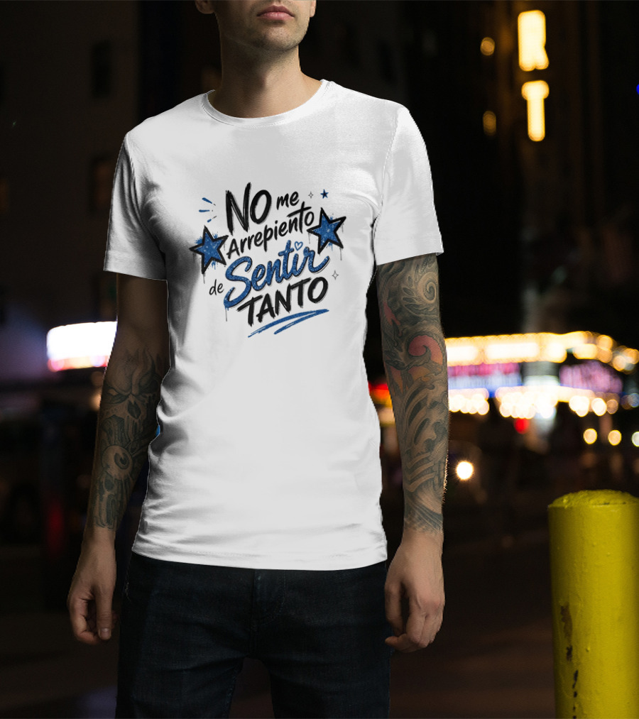 No Me Arrepiento De Sentir Tanto Stars Heart T-Shirt