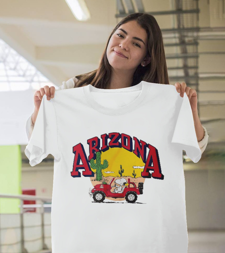 Snoopy Arizona Desert Adventure With Cactus And Red Buggy T-Shirt