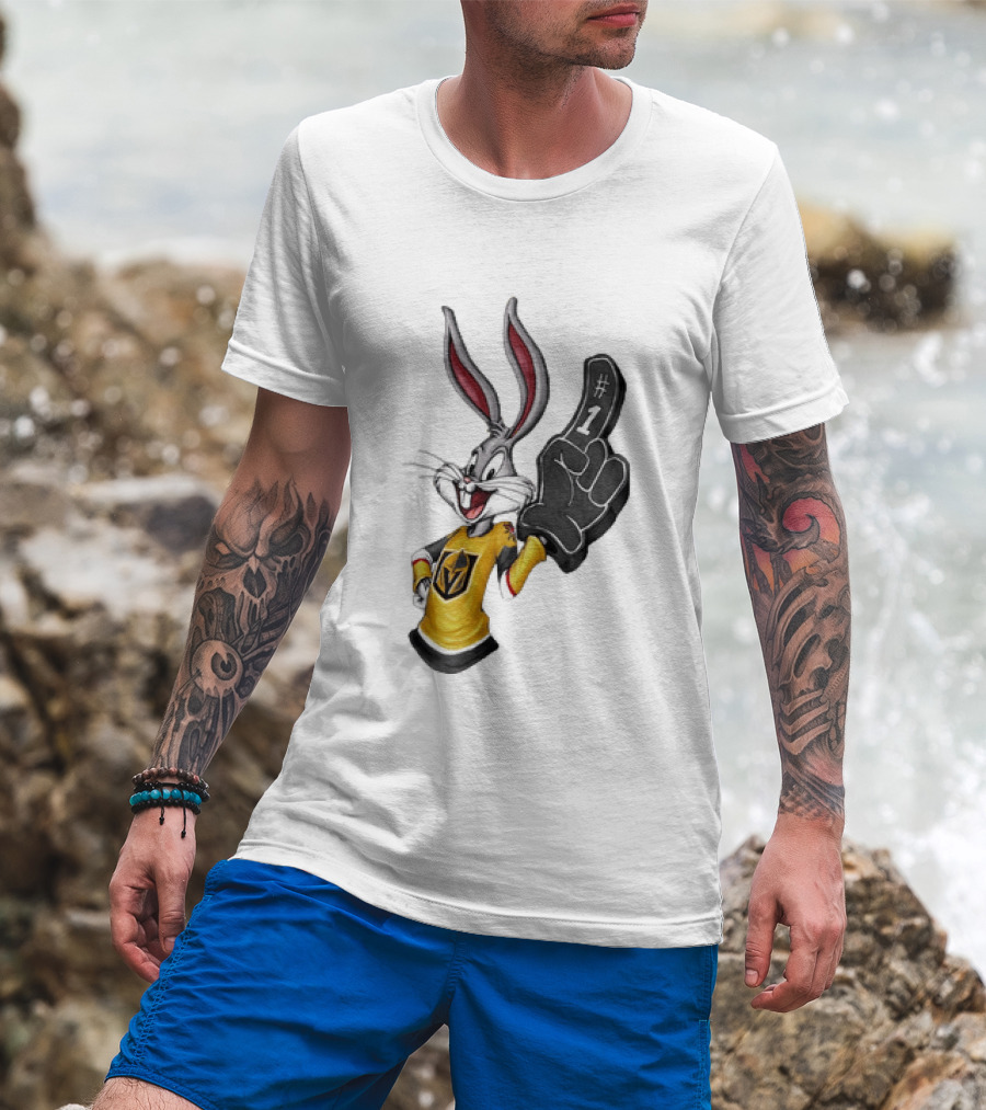 Bugs Bunny #1 Fan Vegas Golden Knights Hockey T-Shirt