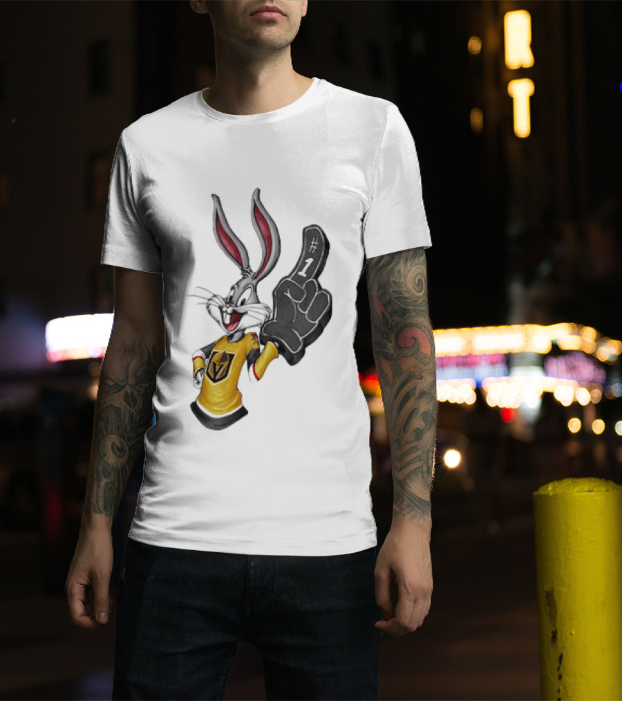 Bugs Bunny #1 Fan Vegas Golden Knights Hockey T-Shirt