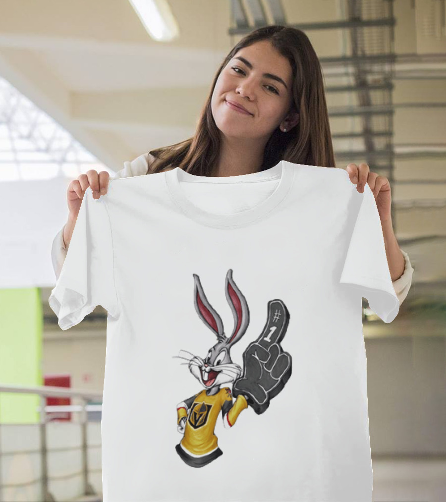 Bugs Bunny #1 Fan Vegas Golden Knights Hockey T-Shirt