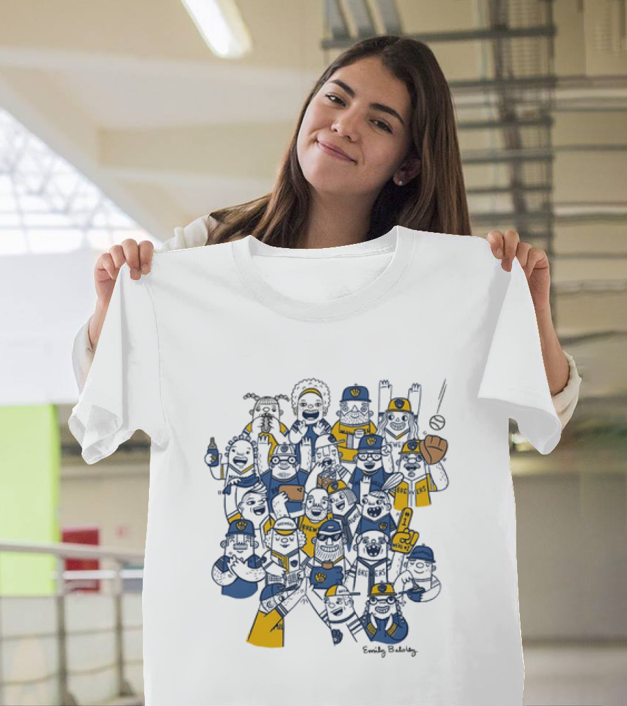 Milwaukee Brewers Emily Balsley 7th Inning Stretch 2026 Fan Characters T-Shirt