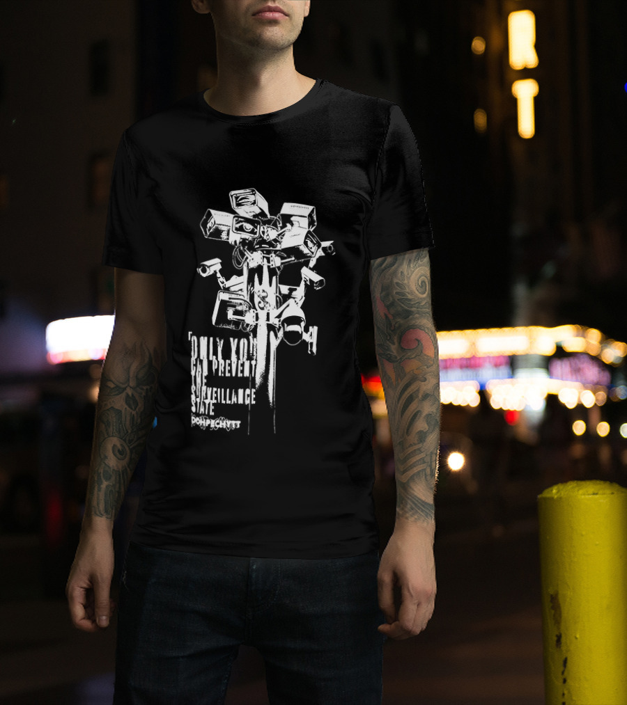 CCTV Security Camera Dystopian Only You Can Prevent The Surveillance State Flock T-Shirt