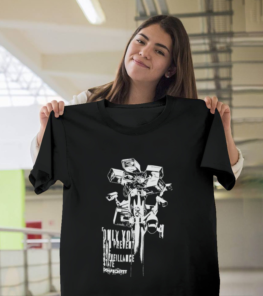 CCTV Security Camera Dystopian Only You Can Prevent The Surveillance State Flock T-Shirt