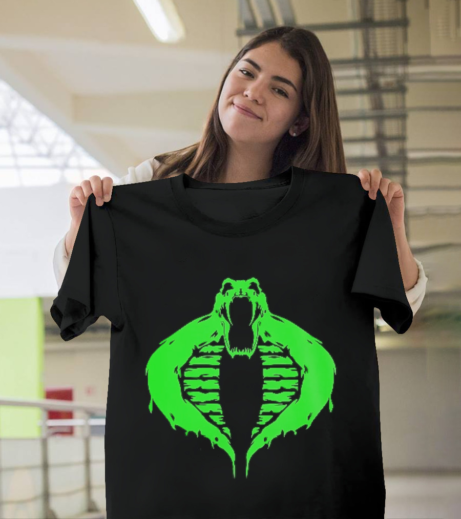 GI Joe Cobra Neon Green Distressed Snake T-Shirt