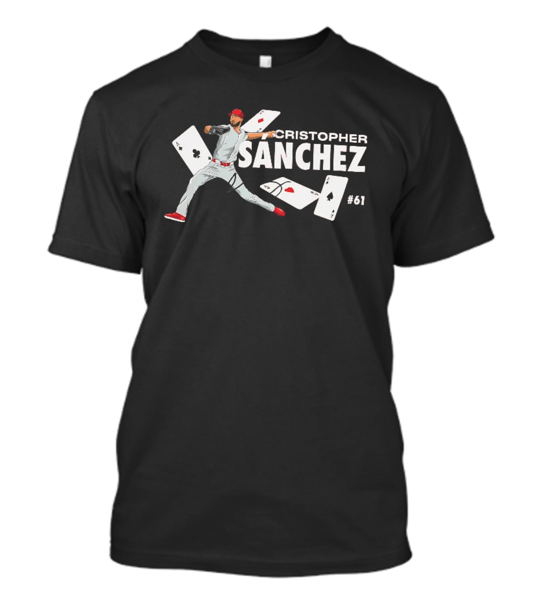 Cristopher Sanchez MLB Players 61 Playing Cards Baseball T-Shirt