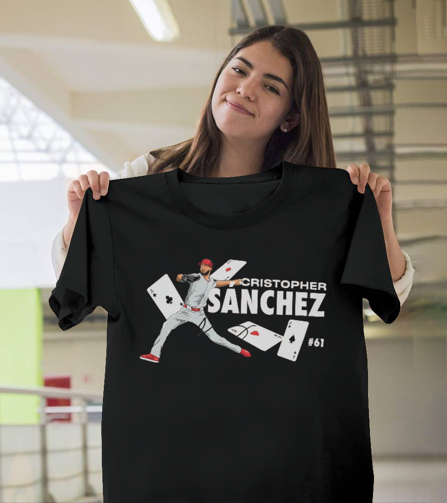 Cristopher Sanchez MLB Players 61 Playing Cards Baseball T-Shirt